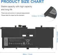 ASUNCELL 7.6V 46WH Laptop Akkumulátor Dell XPS 13 9365 2-in-1 2017 Noteszgéphez NNF1C 0NNF1C HMPFH Kompatibilis Csere Akku 2
