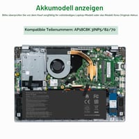 ASUNCELL AP18C8K Batéria do notebooku pre Acer Aspire 5 A514-52, Chromebook 314 C933, Swift 3 sériu SF314-42 SF314-57 SF314-58 11.25V 50.29Wh 7
