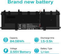 ASUNCELL SU06XL Laptop Akkumulátor 11.55V/84.08Wh HP Spectre X360 15-DF Sorozathoz - Kompatibilis HSTNN-DB8W L29048-271 Modellekkel 5