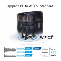 ASUS PCE-AXE5400 WiFi 6E PCI-E adaptér – Bezdrôtová sieťová karta, Tri-Band, 5400 Mbps 3