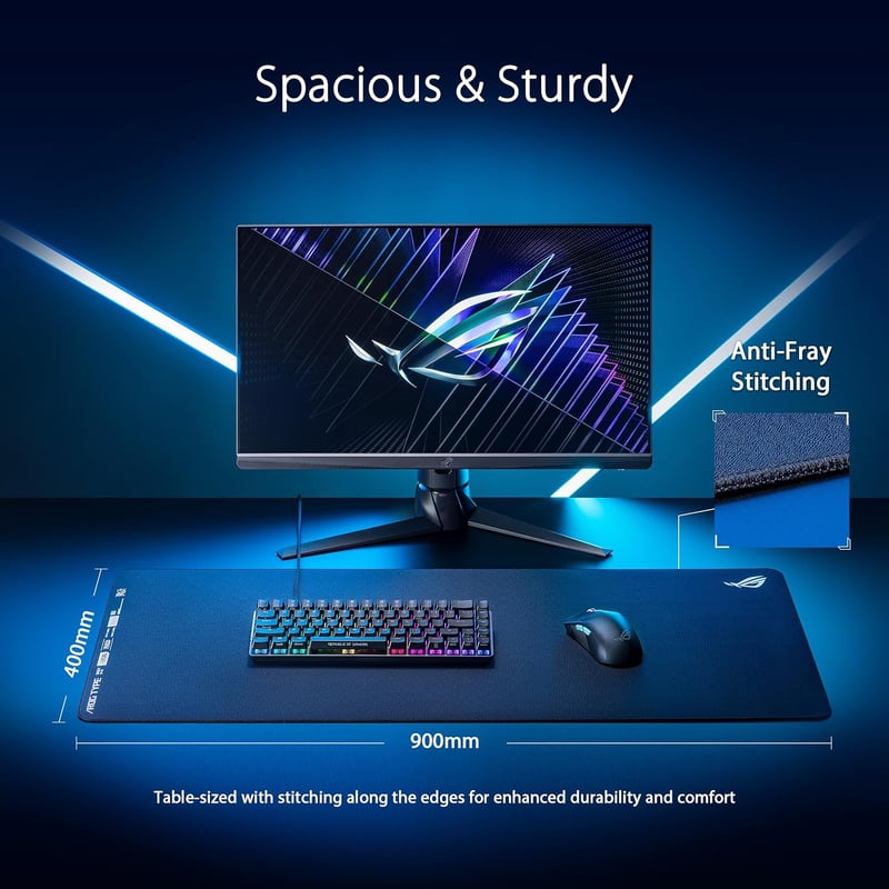 ASUS ROG Hone Ace XXL Gaming Egérpad Hibrid Szövettel Csúszásmentes Gumialap - black, hone ace xxl