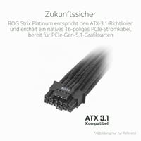 Napájací zdroj ASUS ROG Strix 1200W Platinum – 80 Plus Platinum, ATX 3.1, GaN MOSFET, plne modulárny, inteligentný stabilizátor napätia GPU-First 5