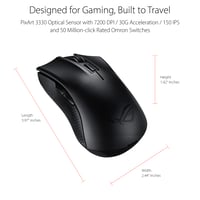 Bezdrôtová herná myš ASUS ROG Strix Carry, optická – čierna 2