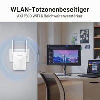 ASUS RP-AX50 WiFi 6 AX1500 dvojpásmový zosilňovač signálu – 802.11ax, kompatibilný s AiMesh, univerzálny opakovač signálu fungujúci s akýmikoľvek routrami 6