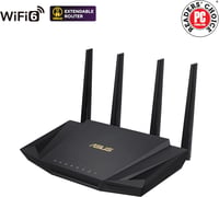 ASUS RT-AX58U Fekete Gaming Router WiFi 6 802.11ax Technológiával, Nagy Teljesítményű Vezeték Nélküli Internet Otthoni Hálózathoz 2
