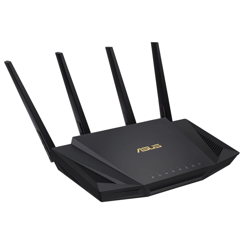 ASUS RT-AX58U Crni Gaming Router WiFi 6 s tehnologijom 802.11ax, Visokoučinkoviti Bežični Internet za Kućnu Mrežu
