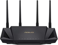 ASUS RT-AX58U Fekete Gaming Router WiFi 6 802.11ax Technológiával, Nagy Teljesítményű Vezeték Nélküli Internet Otthoni Hálózathoz 10