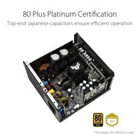 Sursă de alimentare ASUS TUF Gaming 850W Gold – ATX 3.0, complet modulară, 80+ Gold, componente de calitate militară, rulmenți cu bile duble, garanție 10 ani 4