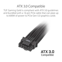 Sursă de alimentare ASUS TUF Gaming 850W Gold – ATX 3.0, complet modulară, 80+ Gold, componente de calitate militară, rulmenți cu bile duble, garanție 10 ani 3
