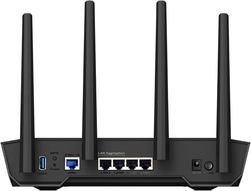 ASUS TUF Gaming AX4200 WiFi 6 Router - Dual Band, 4200 Mbps, 2.5Gbps Port, Mobil Játék Mód, AiMesh, AiProtection Pro, 4G/5G Helyettesítő