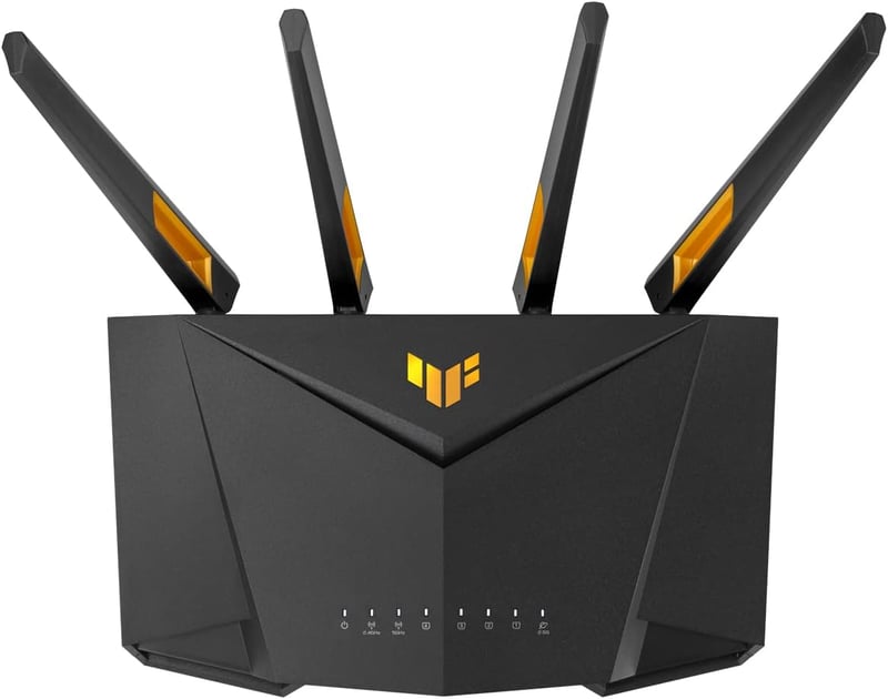 ASUS TUF Gaming AX4200 WiFi 6 Router - Dual Band, 4200 Mbps, 2.5Gbps Port, Mobil Játék Mód, AiMesh, AiProtection Pro, 4G/5G Helyettesítő