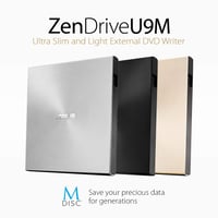 DVD-writer extern ASUS ZenDrive U9M USB-C, ultra-subțire, suport M-Disc, compatibil Windows și Mac OS 3
