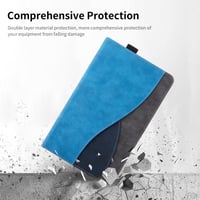 Puzdro AsWant pre tablet Samsung Galaxy Tab A11 8,7" 2025 / Tab A9 8,7" 2023 – Tenké biznis puzdro s trojskladacím stojanom a vreckami, modré 8