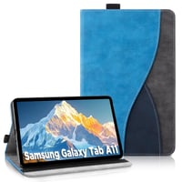 Puzdro AsWant pre tablet Samsung Galaxy Tab A11 8,7" 2025 / Tab A9 8,7" 2023 – Tenké biznis puzdro s trojskladacím stojanom a vreckami, modré 1