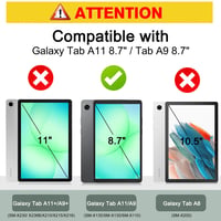 Puzdro AsWant pre tablet Samsung Galaxy Tab A11 8,7" 2025 / Tab A9 8,7" 2023 – Tenké biznis puzdro s trojskladacím stojanom a vreckami, modré 2