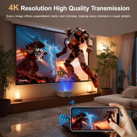 AT-Mizhi bezdrôtový HDMI dongle 4K HDR WiFi adaptér na zrkadlenie obrazovky Miracast DLNA Airplay pre Android iOS Windows Mac TV monitor projektor 2