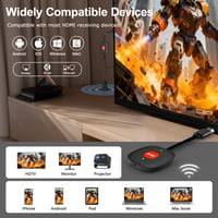 AT-Mizhi bezdrôtový HDMI dongle 4K HDR WiFi adaptér na zrkadlenie obrazovky Miracast DLNA Airplay pre Android iOS Windows Mac TV monitor projektor 4