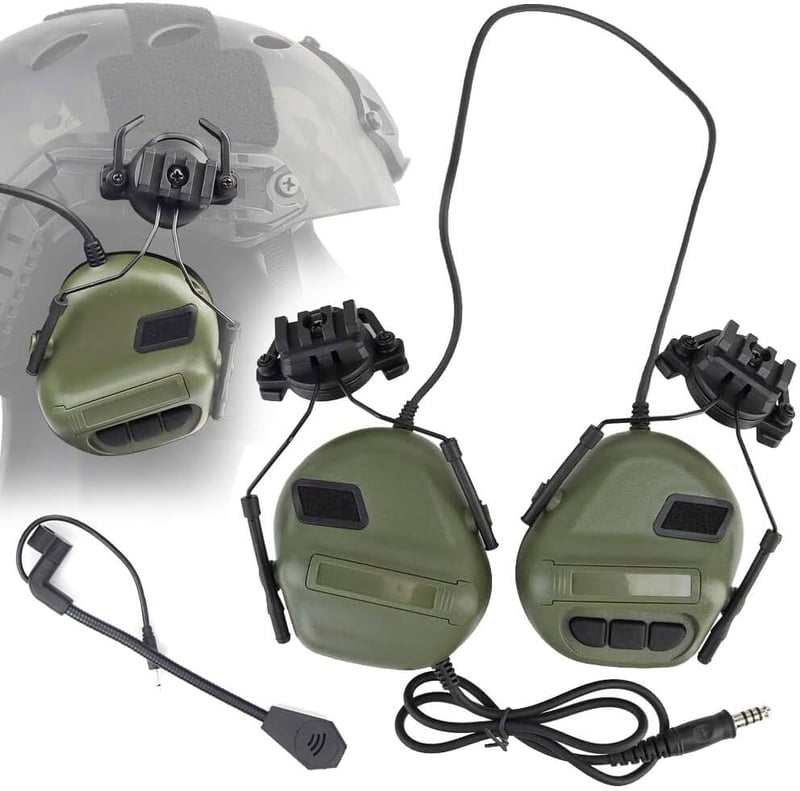 ATAIRSOFT Taktikai Headset Mikrofon Airsoft Sisak Vízálló Paintball