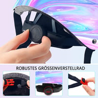 Set cască de protecție pentru copii cu protecții pentru genunchi, coate și încheieturi, reglabil, pentru vârste între 3, 5, 8 și 14 ani, pentru bicicletă, skateboard, role, băieți și fete 5