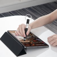 ATBUSS mini guľôčkové pero na kľúče, univerzálny kapacitný stylus, prenosné pero s krúžkom na kľúče, 8 ks 6