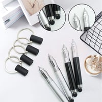 ATBUSS mini guľôčkové pero na kľúče, univerzálny kapacitný stylus, prenosné pero s krúžkom na kľúče, 8 ks 3