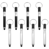 ATBUSS mini guľôčkové pero na kľúče, univerzálny kapacitný stylus, prenosné pero s krúžkom na kľúče, 8 ks 1