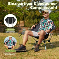 ATEPA 2 db összecsukható ultrakönnyű camping szék, magasságállítható, 150 kg, hordtáskával 5