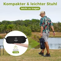 ATEPA 2 db összecsukható ultrakönnyű camping szék, magasságállítható, 150 kg, hordtáskával 9