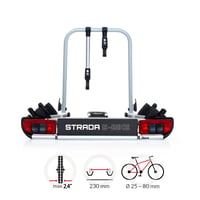 Atera Strada E-Bike 022686 nosač za bicikle na kuku za 2 bicikla sa stražnjim svjetlom - nosač za auto kuku 4