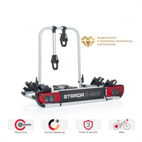 Atera Strada E-Bike 022686 nosač za bicikle na kuku za 2 bicikla sa stražnjim svjetlom - nosač za auto kuku 2