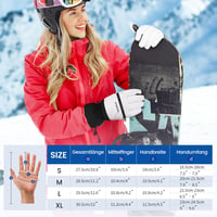 ATERCEL Thinsulate Síkesztyű Vízálló Touchscreen Férfi Női Téli Snowboard 6