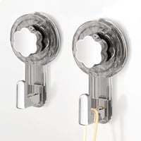 ATEWEITA vakuća kuka bez bušenja, 62 mm, 2 kom - siva/srebrna 2