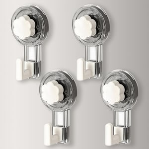 Cârlig cu ventuză ATEWEITA, suport pentru prosoape fără găurire, ventuză extra puternică de 62 mm, cu cârlige pentru baie, bucătărie, ușă, 11,2 x 6,2 x