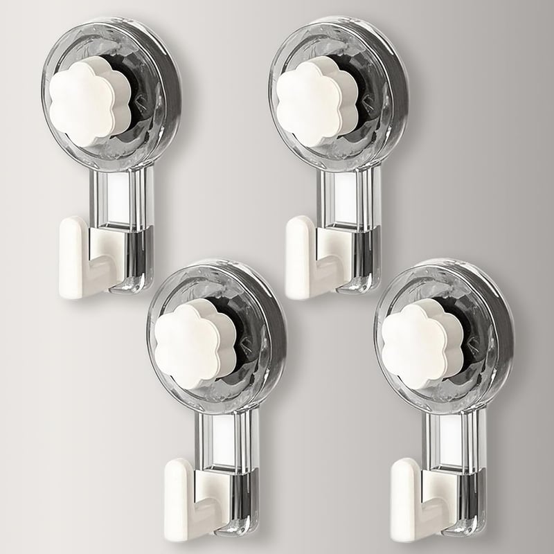 ATEWEITA tapadókorongos kampó törölközőtartó fúrás nélkül extra erős 62 mm tapadókorong kampókkal fürdőszobába konyhába ajtóra 11.2 x 6.2 x
