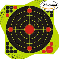 ATFLBOX 12" Fluoreszkáló Sárga Lőlap Csomag - 25 db Öntapadós Céltábla Matrica Pisztolyhoz, Légpuskához, BB és Airsoft Fegyverekhez - 21 Jav 7