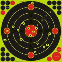 ATFLBOX 12" Fluoreszkáló Sárga Lőlap Csomag - 25 db Öntapadós Céltábla Matrica Pisztolyhoz, Légpuskához, BB és Airsoft Fegyverekhez - 21 Jav 4