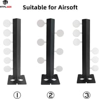 ATFLBOX Fém Lövöldözési Célpont Állvány 6 Acél Tárcsával Airsoft Pisztoly BB Fegyver Dueling Tree 2