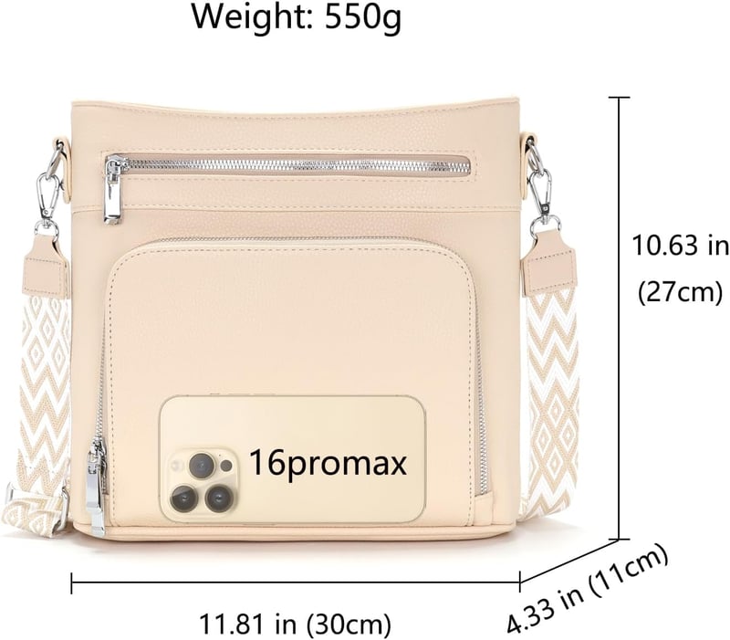 Atgbiem női válltáska vegan bőr crossbody táska beige