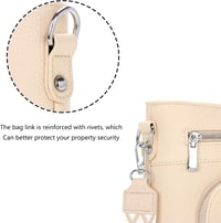 Atgbiem női válltáska vegan bőr crossbody táska beige 6