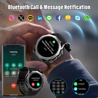 Ceas inteligent Atheewon cu ecran tactil de 1,39 inchi pentru bărbați și femei, cu funcție de telefon, ceas sport rezistent la apă IP68, negru 2026 2