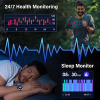Ceas inteligent Atheewon cu ecran tactil de 1,39 inchi pentru bărbați și femei, cu funcție de telefon, ceas sport rezistent la apă IP68, negru 2026 5