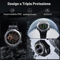 Ceas inteligent Atheewon Intense Black pentru bărbați și femei, cu funcție de inițiere și preluare a apelurilor 6