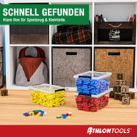 ATHLON TOOLS Set od 10 posuda za pohranu s poklopcem, 1 litra, male, bez BPA 7