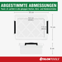 ATHLON TOOLS Set od 10 posuda za pohranu s poklopcem, 1 litra, male, bez BPA 2
