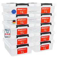 ATHLON TOOLS Set od 10 posuda za pohranu s poklopcem, 1 litra, male, bez BPA 1