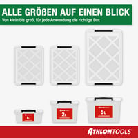 ATHLON TOOLS Set od 10 posuda za pohranu s poklopcem, 1 litra, male, bez BPA 5