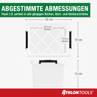 ATHLON TOOLS Set od 10 kutija za pohranu s poklopcem, 5 litara, male dimenzije, bez BPA 2