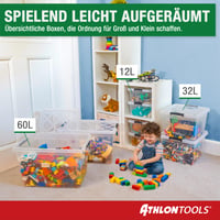 ATHLON TOOLS Set od 4 kutije za pohranu od 5 litara s poklopcem – kvaliteta za hranu, bez BPA 8