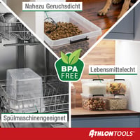 ATHLON TOOLS Set od 4 kutije za pohranu od 5 litara s poklopcem – kvaliteta za hranu, bez BPA 3
