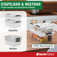 ATHLON TOOLS Set od 4 kutije za pohranu od 5 litara s poklopcem – kvaliteta za hranu, bez BPA 5